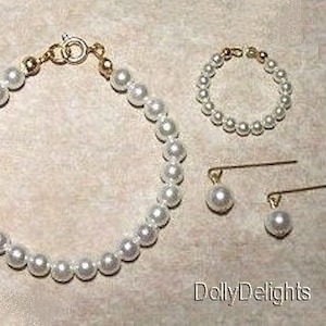 Traditional Pearl Necklace Set Made For 18-20&quot; Miss Revlon Or MA Cissy Doll