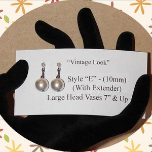 STYLE E - Replacement Headvase Head Vase Earrings Vintage Or Gold Finish &quot;By The Pair&quot; Headvase Jewelry Herad Vase Jewelry