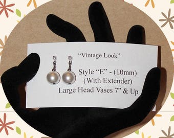 STYLE E - Replacement Headvase Head Vase Earrings Vintage Or Gold Finish &quot;By The Pair&quot; Headvase Jewelry Herad Vase Jewelry