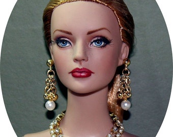 Diamonds & Pearls Jewelry Suite For Sydney Chase, Tyler Wentworth, Ellowyne Wilde And Other Same Size Dolls