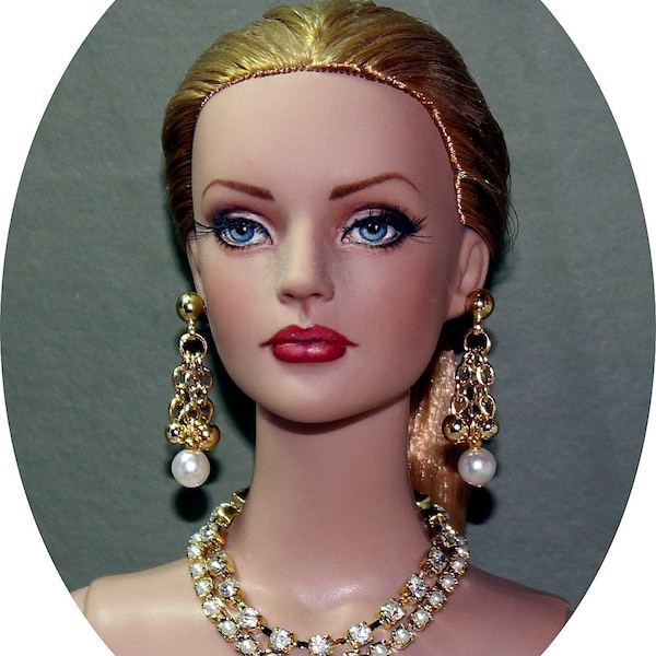 Diamonds & Pearls Jewelry Suite For Sydney Chase, Tyler Wentworth, Ellowyne Wilde And Other Same Size Dolls