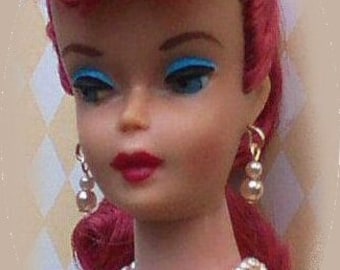 3 Strand Necklace Set Made For Vintage B and 11.5" Dolls Drop Pearl Earrings*COLORS AVAILABLE*
