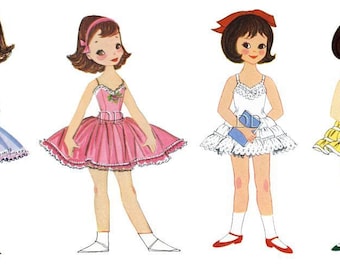 10 Year Collection of Betsy McCall Paper Dolls on CD *1951 to 1961*