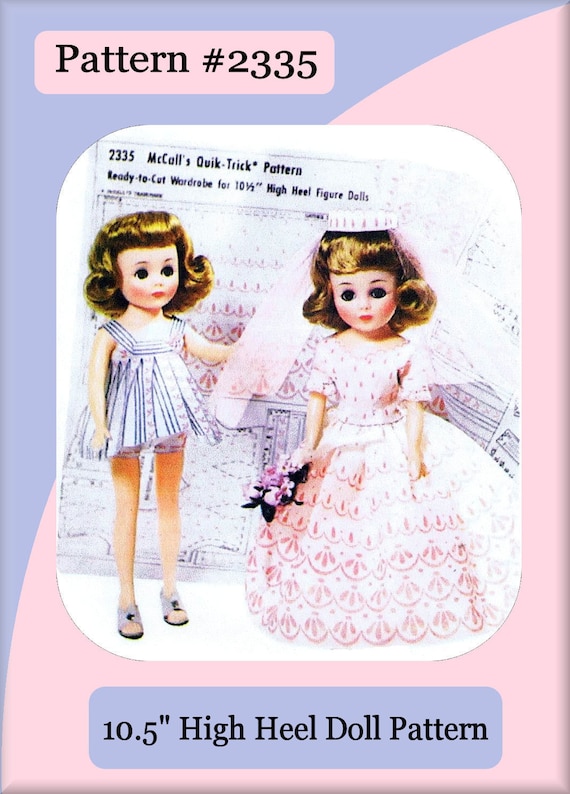 Vtg Doll Clothes Pattern Ballerina ~ 10.5/" Little Miss Revlon Cissette Jill Toni