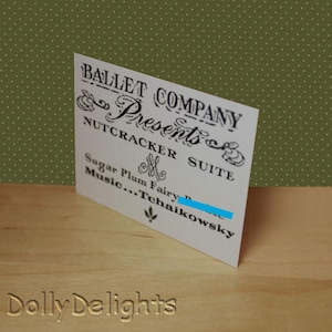 Reproduction Ballerina Nutcracker Suite Poster Made For Vintage B and 11.5&quot; Dolls #989 *REPRO*