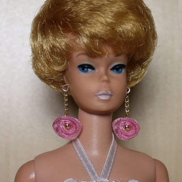 Reproduction Romantic Ruffles Earrings Made For Vintage Barbie