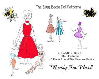 Glamour Girl "Ready For Class" Pattern For Vintage Barbie (#2)