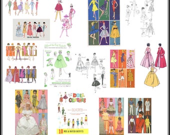 300+ Vintage Patterns Doll Wardrobe Made For Vintage B and 11.5&quot; Dolls On CD *Largest Collection Out There*