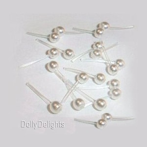 3mm "Green Ear" Covering Safe Pearl Earrings *10 Pair* COLORS Made For Vintage B and 11.5" Dolls