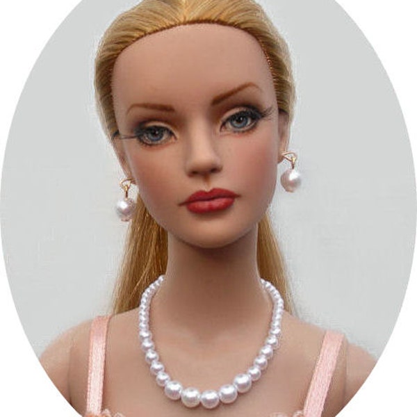 Graduated Pearl Set Made For Sydney Chase, Tyler Wentworth, Ellowyne Wilde And Other Same Size Dolls