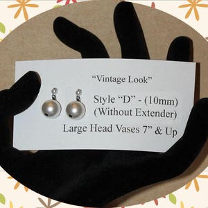 STYLE D - Replacement Headvase Head Vase Earrings Vintage Or Gold Finish &quot;By The Pair&quot; Headvase Jewelry Head Vase Jewelry