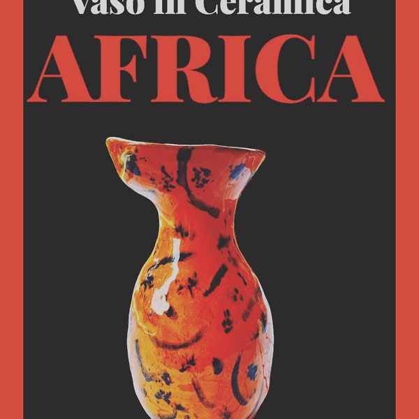 Vaso in ceramica Africa realizzato e decorato a mano