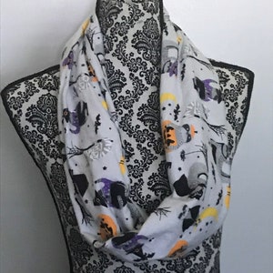 Sloth Halloween Short Infinity Scarf, Sloth Scarf, Sloth Infinity Scarf, Halloween Scarf