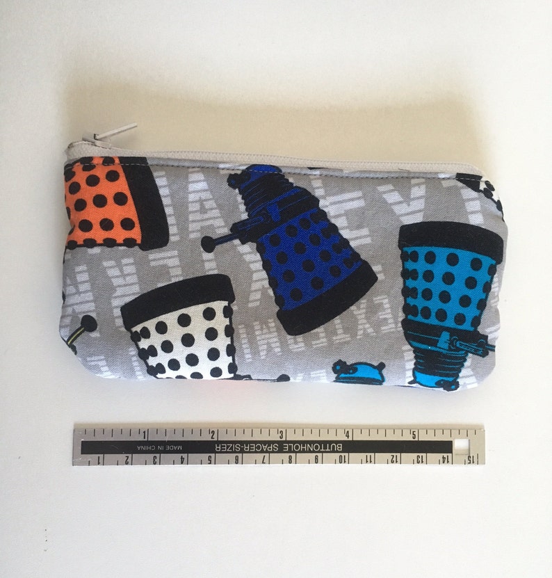 READY TO SHIP Daleks Medium Zippered Bag