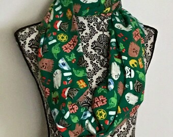 Christmas Star Wars Infinity Scarf, Nerdy Scarf, Star Wars Scarf, Long Scarf