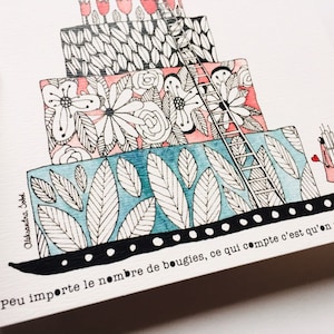Carte de voeux GÂTEAU D’ANNIVERSAIRE image 2