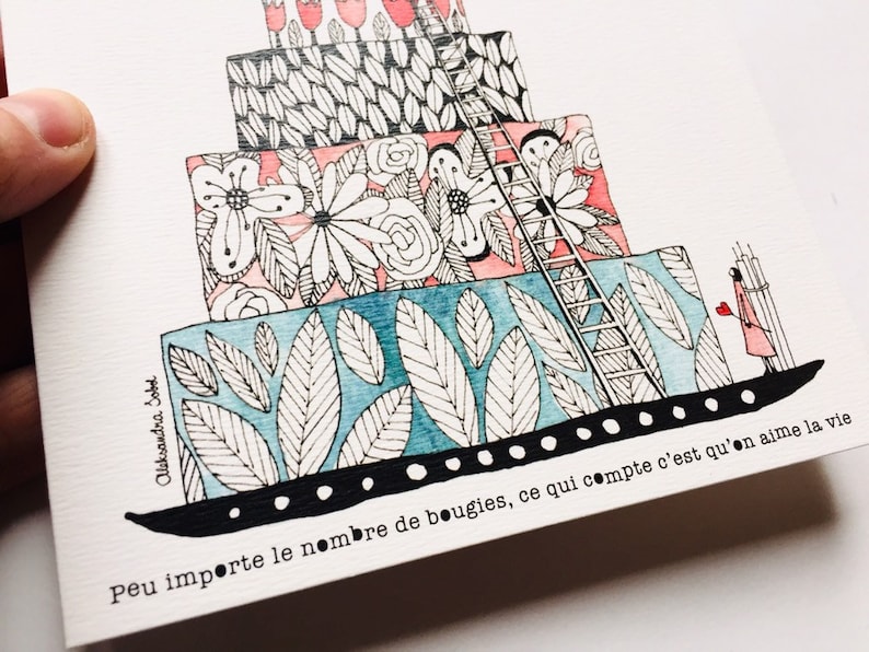 Carte de voeux GÂTEAU D’ANNIVERSAIRE image 2