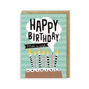 Happy Birthday card / birthday card / make a wish / birthday candle / for her / for him / send direct