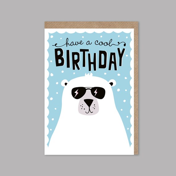 Carte Danniversaire Pour Enfants Polar Bear Ours Polaire Etsy Carte Danniversaire Pour Enfants Polar Bear Ours Polaire Etsy