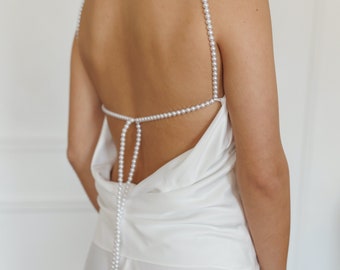 Satin Bridal Set / Bridal Set / Honeymoon Set / Cami and Short Set / Honeymoon / Bride Robe / Bride / Wedding Gift / ANAIS PEARL SET