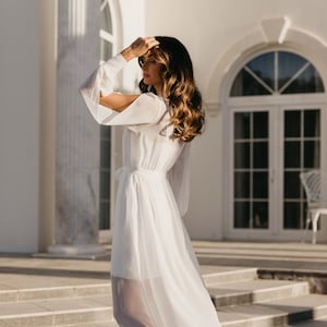 Lace Bridal Robe With Slip / Bridal Robe / Bride Robe / Bridesmaid Robe / Lace Bridal Robe / Robe / Bride Robe / Bridal Party Robes / RUBY