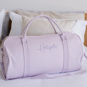 Personalised Bag / Duffle Bag / Baby Bag / Monogrammed Weekender Bags / Hospital Bag / ASPEN Duffle Bag / LARGE Lilac