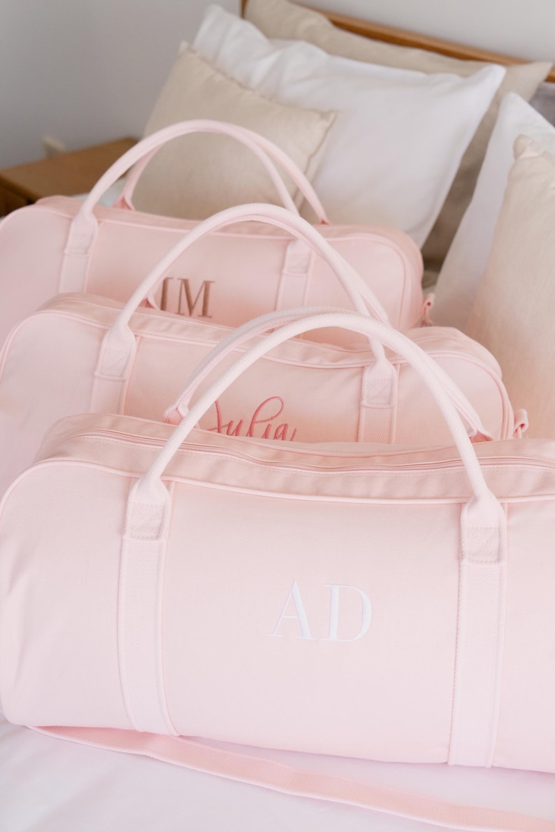 Personalised Bag / Duffle Bag / Baby Bag / Monogrammed Weekender Bags / Hospital Bag / ASPEN Duffle Bag / LARGE Soft Pink