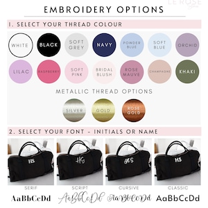 Personalised Bag / Duffle Bag / Baby Bag / Monogrammed Weekender Bags / Hospital Bag / ASPEN Duffle Bag / LARGE image 10