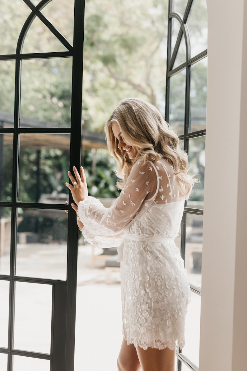 Lace Robe Including Slip / Lace Bridal Robe / Bridesmaid Robes Etsy