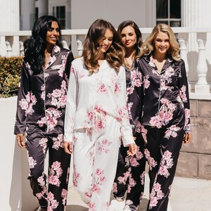 Bridesmaid pajamas / Bridesmaid PJs / Bridesmaid Gift / Pyjamas / Bridal PJS / Bridal / Satin Shorts / Bridesmaid Robes / Pajamas / Katerina image 9