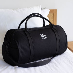 Personalised Bag / Duffle Bag / Baby Bag / Monogrammed Weekender Bags / Hospital Bag / ASPEN Duffle Bag / LARGE Black