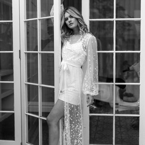 Lace Maxi Robe Including Slip / Lace Bridal Robe / Bridesmaid Robes / Robe / Bridal Robe / Bride Robe / Bridal Party Robes / ADELINA image 4
