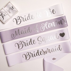 Custom Hens Party Sashes With Pin Included / Bachelorette Party Sash / Birthday Sash /Bride To Be Sash / Future Mrs Sash / Premium Grosgrain image 6