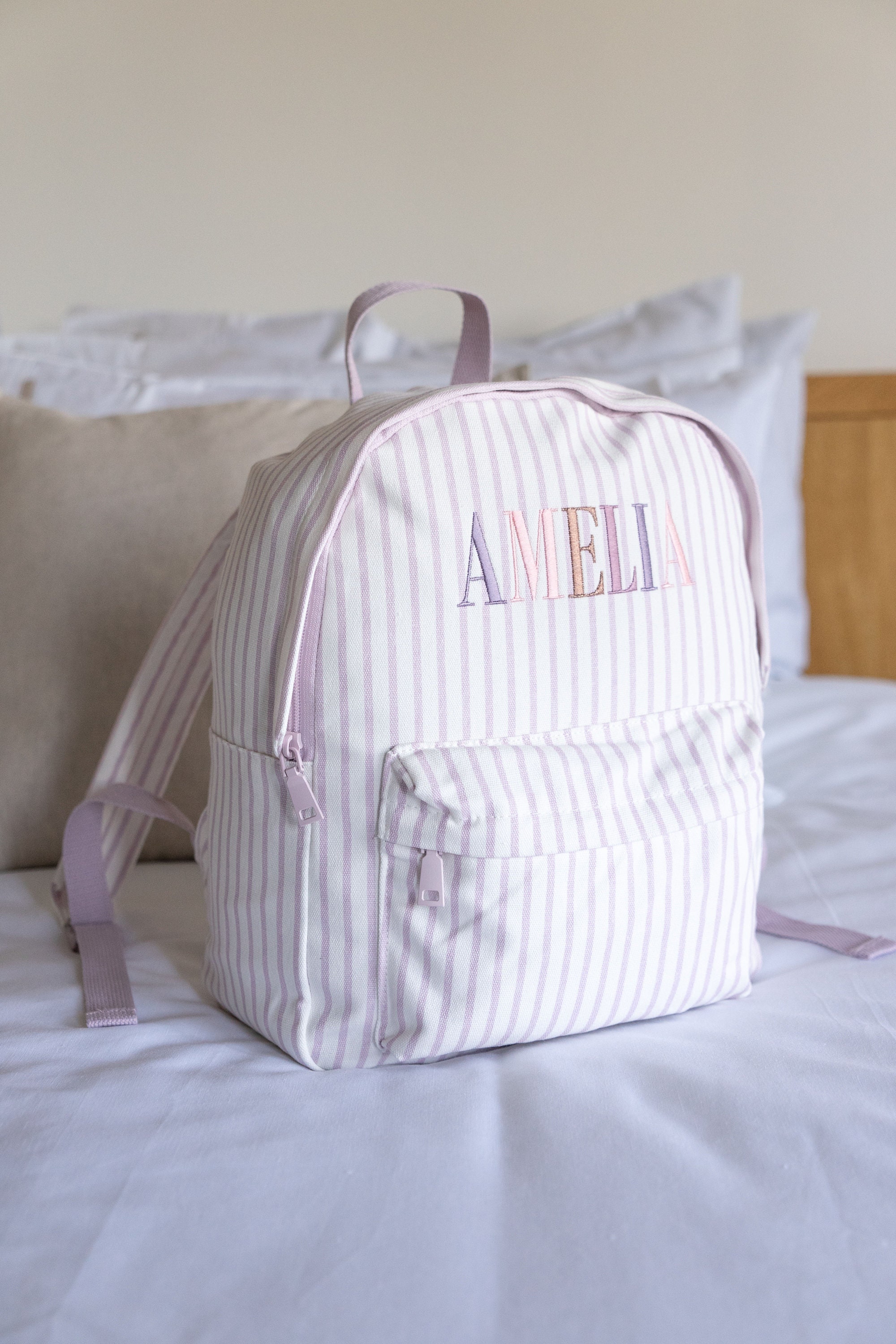 Mochila personalizada para niños/Bolsa de lona/Regalos para niños/Bolsa escolar con monograma/Mochila/Bolsa de hospital/Regalo personalizado/MOCHILA para pasar la noche