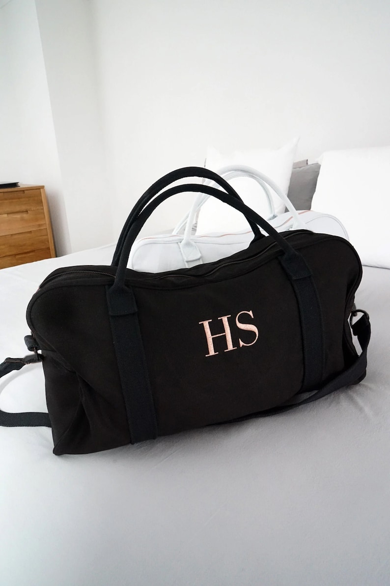 Personalised Bag / Duffle Bag / Baby Bag / Monogrammed Weekender Bags / Hospital Bag / ASPEN Duffle Bag / LARGE Black