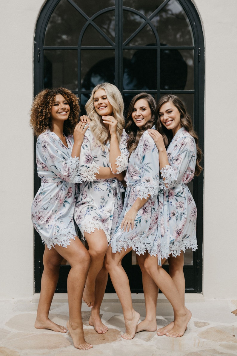 Bridesmaid Robes Lace Bridal Robe Bridal Robe Bride Robe image 2