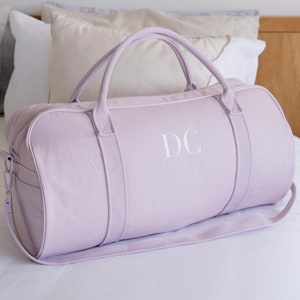 Personalised Bag / Duffle Bag / Baby Bag / Monogrammed Weekender Bags / Hospital Bag / ASPEN Duffle Bag / LARGE Lilac