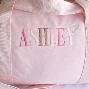 Children Personalised Bag /Children Gifts/Monogrammed Weekender Bags/Baby Bag/Hospital Bag /Personalized Duffle / Overnight BEBE Bag / SMALL Soft Pink