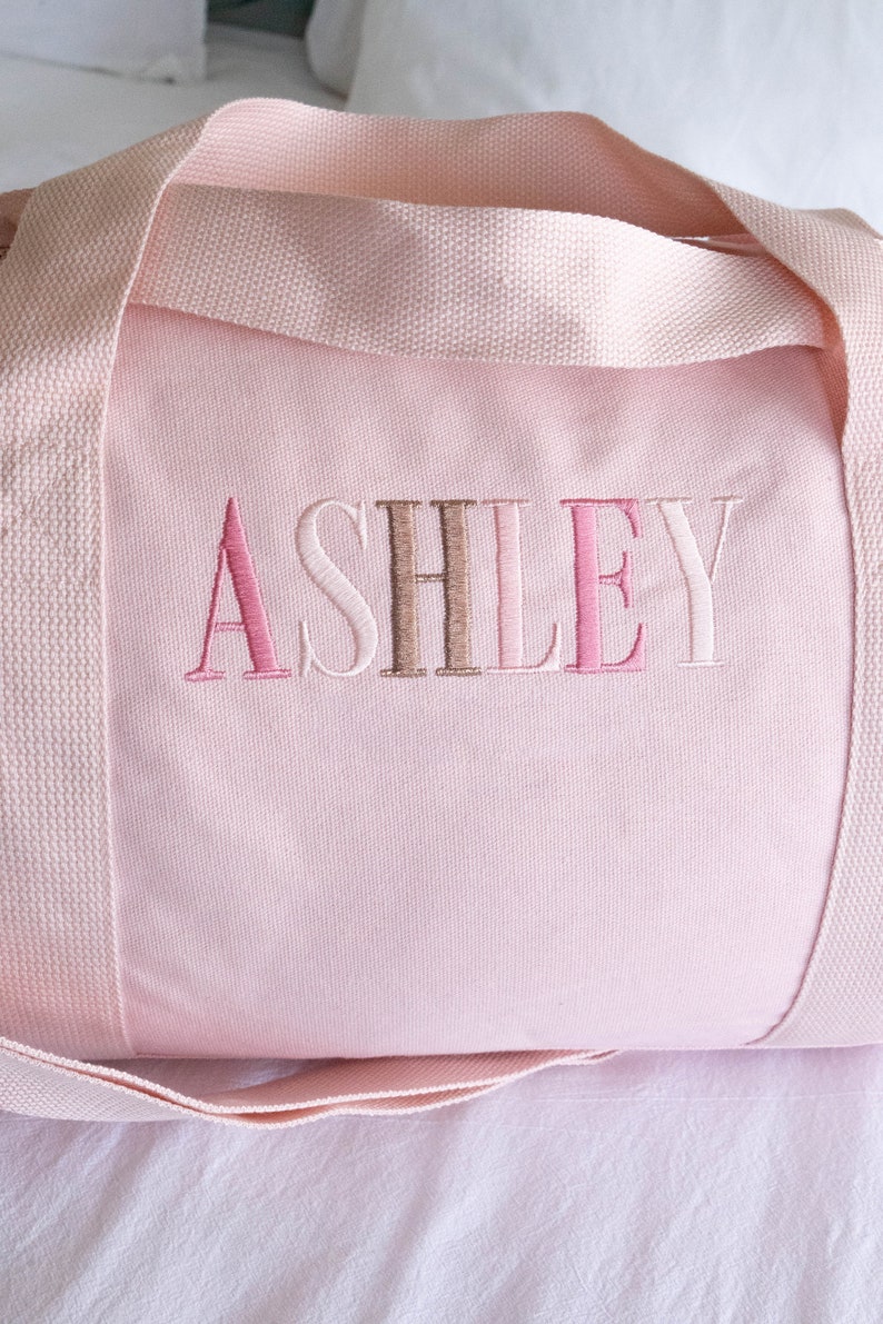 Children Personalised Bag /Children Gifts/Monogrammed Weekender Bags/Baby Bag/Hospital Bag /Personalized Duffle / Overnight BEBE Bag / SMALL Soft Pink