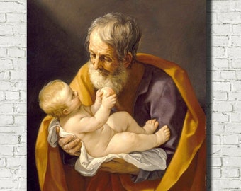 Guido Reni Fine Art Print, Saint Joseph and the Christ Child