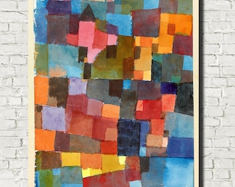 Paul Klee Abstract Fine Art Print, Architectures