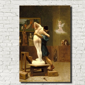 Jean-Léon Gérôme Fine Art Print : Pygmalion and Galatea