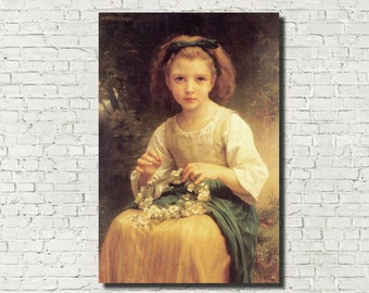 ウィリアム・アドルフ・ブグロー：少女の頭部（1890年）キャンバス