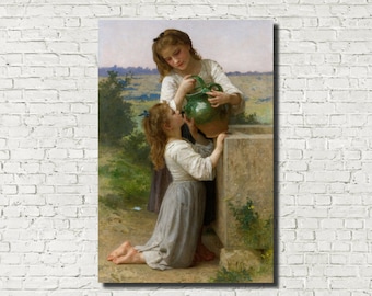 ウィリアム・アドルフ・ブグロー：少女の頭部（1890年）キャンバス