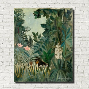 Henri Rousseau, Post-Impressionist Fine Art Print, Der Äquatoriale Dschungel