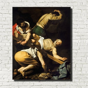 Caravaggio Baroque Fine Art Print, Crucifixion of Saint Peter