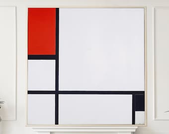 ピエト・モンドリアン抽象画「コンポジション No. II with Red and