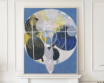 Las pinturas de figuras grandes, No. 5 Grupo 3, Impresión de bellas artes abstractas de Hilma Af Klint