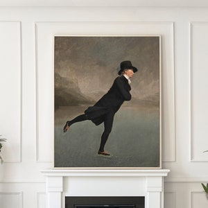 Gentleman Skater Henry Raeburn Fine Art Print, The Reverend Robert Walker Skating on Duddingston Loch (The Skating Minister)