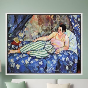 Suzanne Valadon Framed Canvas Panel | The Blue Room | Limited Edition | Ready To Hang Wall Art